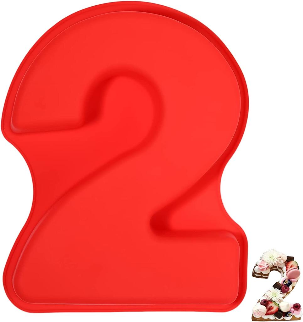 LMETJMA 10inch 3D Large Number Cake Mold 0-9 Digital Silicone Cake Pans Baking Forms for Birthday and Wedding Anniversary JT131