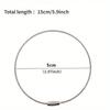 20pcs Stainless Steel Wire Keychains Cable Key Rings Luggage Loops Tag Keepers Heavy Duty Keychain 304 Stainless Steel Ring