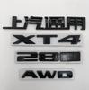 For Cadillac XT4 28T AWD Logo Letters ABS Car Front Grille Emblems Rear Trunk Decals Fender Badge Cover Sticker Auto Accessories