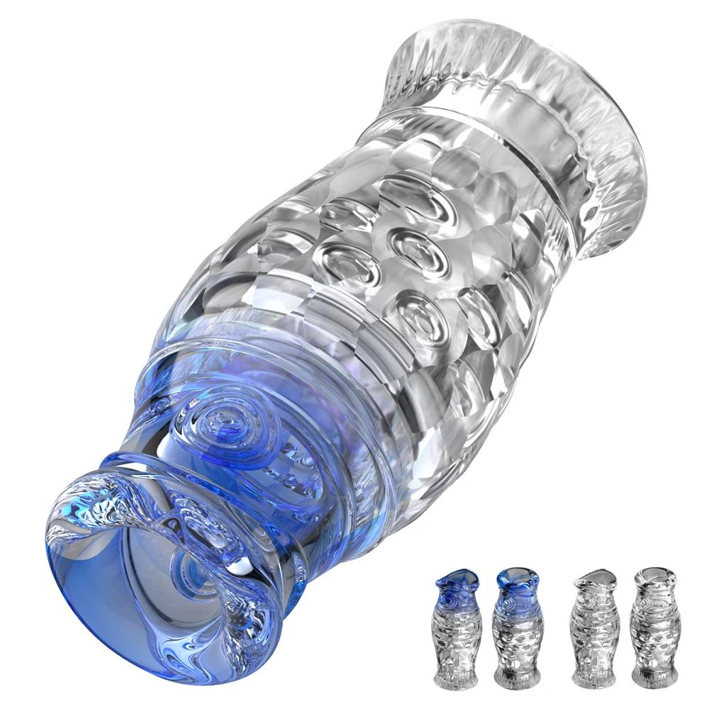 Masturbation Cup Male Masturbators Double Head Vagina Real Pocket Pussy Penis Endurance Exercise Vacuum Sex Toys For Adult 18