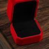 Velvet Ring Box, Small Portable Jewelry Gift Box, with Soft Lining Anti-Scratch Design, Ring Case for Wedding, Engagement, Proposal