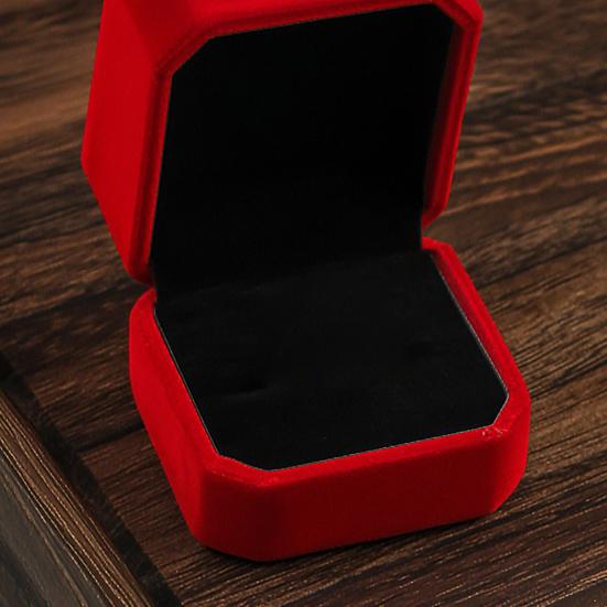 Velvet Ring Box, Small Portable Jewelry Gift Box, with Soft Lining Anti-Scratch Design, Ring Case for Wedding, Engagement, Proposal