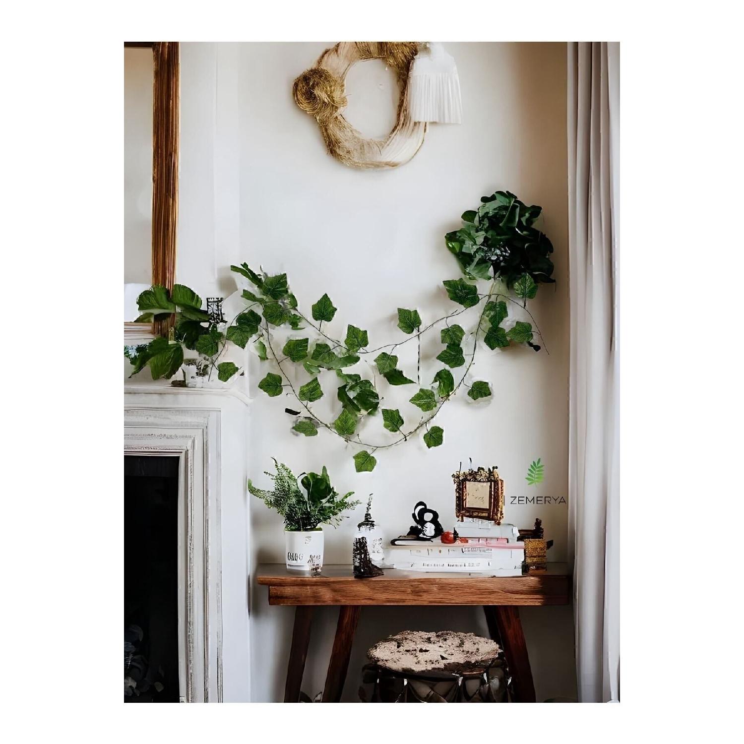 

230 Cm Large Leaf Artificial Hedera Helix Ivy зелений