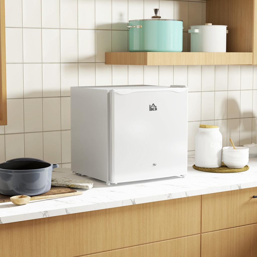46 Litre Lockable Countertop Fridge - Cream White