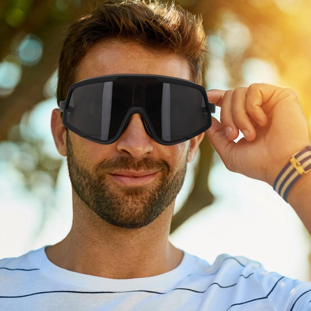 Outdoor Sports Glasses Windproof Cycling Goggles Bicycle Sunglasses for Women Men(Black FrameGray Lens )