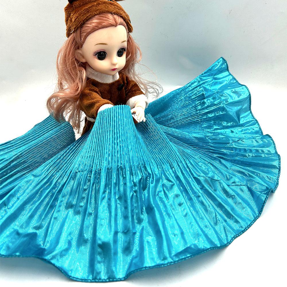 Metalická Lesklá Krajka Lemování Velká Vlna Stužka Tkanina Navržená Velkou Značkou Skládaná Síťovina Organza DIY Styling Šití Móda Volán