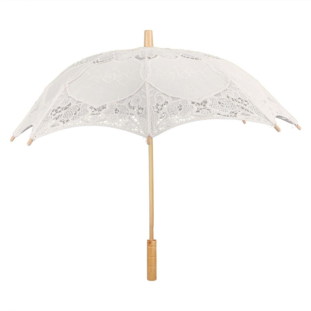 Blonde Paraply Bryllup Brude Parasoll Paraply for Fotorekvisitter BryllupsutstyrL Beige