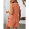 2025 Summer Sleeveless Buttons Casual Vest Jumpsuit Women Shorts O Neck Pockets Fashion Elegant Solid Color Office Simple Playsuits Women's Clothing
