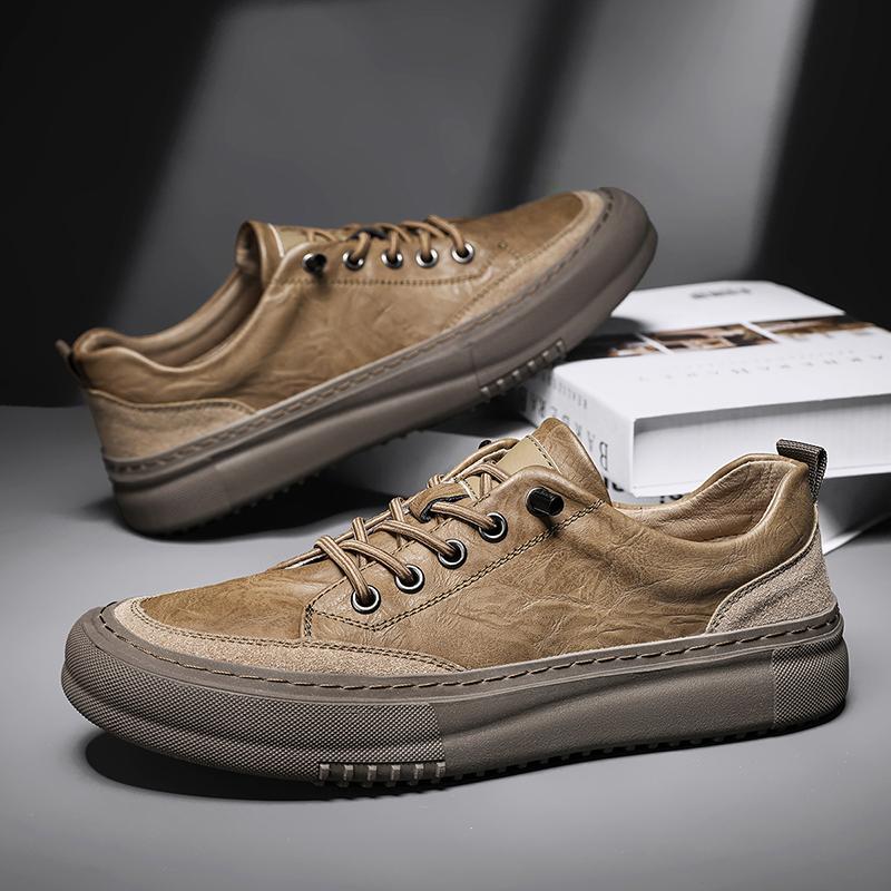 Fashion Comfort Sports Flats Male Skate Footwear Versatile Leather Outdoor Daily Oxford Shoes Men's Shoes Fashion Luxury Casual Sneakers