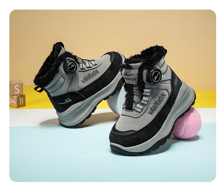 Wodoodporne śniegowce chłopięce Huili z podszewką z polaru dla nastolatków