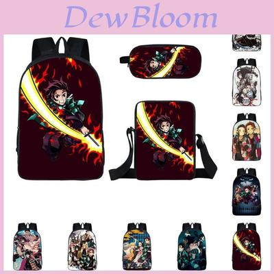 Stylish Demon Slayer School Bag Backpack With Adjustable Comfortable Straps For Boys And Girls
