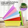 Colorful Rectangular Flower Pot With Tray Plant Pot Quality Garden Planter  Patio