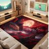 Space Cosmic Theme Crystal Velvet Floor Rug Personalized Custom Name Text Warm Carpet Home Decoration