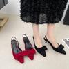 Fashion 2025 New Plus Size Slingbacks Women's High Heels New Butterfly-knot Office and Career Fashion Best Seller Toe Sandals Zapatos