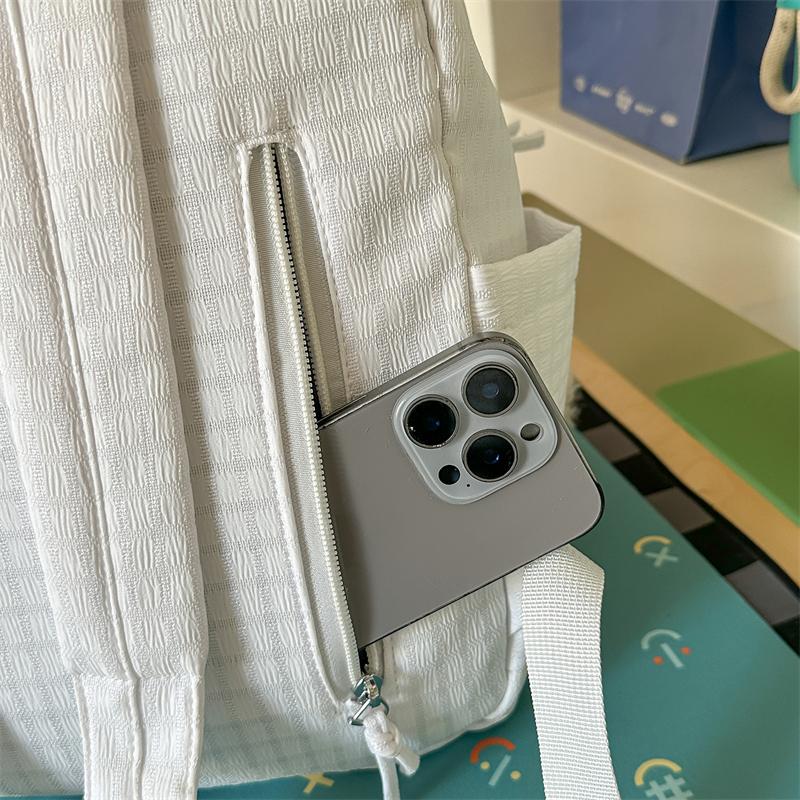 Karriertes Schülerrucksack Damen Rucksack mit großer Kapazität