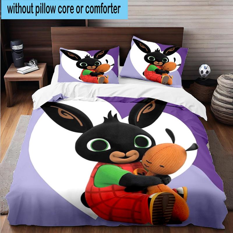 3PCS Bunny's Cozy Hug 3pcs Bedding,Including 3PCS Duvet Cover And 2pcs Pillowcases Perfect for Christmas,Ideal for Bedroom, Dormitory