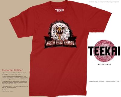 Maglietta Eagle Fang Ispirata a Cobra Kai Karate Top Retro UNISEX Maglietta Regalo di Compleanno