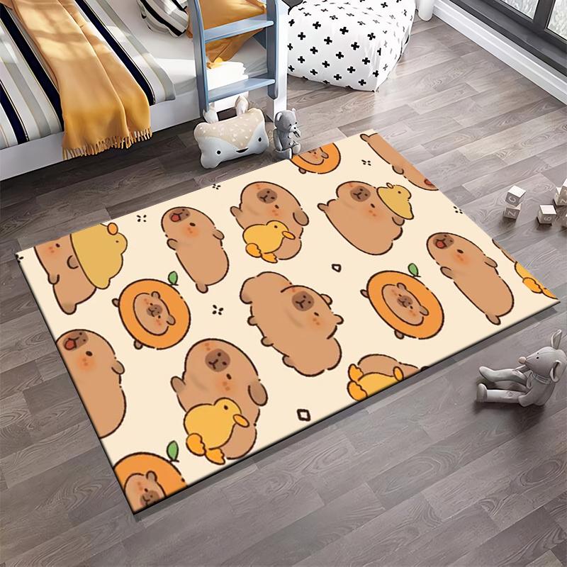 Cute Cartoon Animals Decorative Carpet for Kids' Room or Nursery Suitable for Use As an Anti-slip for Living Room Bedroom Sofas