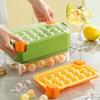 Round Silicone Ice Tray with Lid [One-Push Ice Removal] Transparent Ice Maker with Airtight Lid, Cute Ice Maker for Ice Cubes, DIY Ice Maker, Drinks,