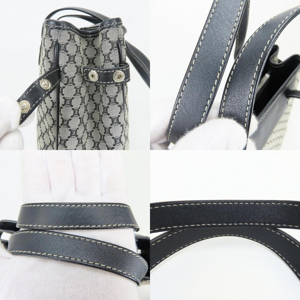 Used CELINE Tote Bag Macadam gray black simple