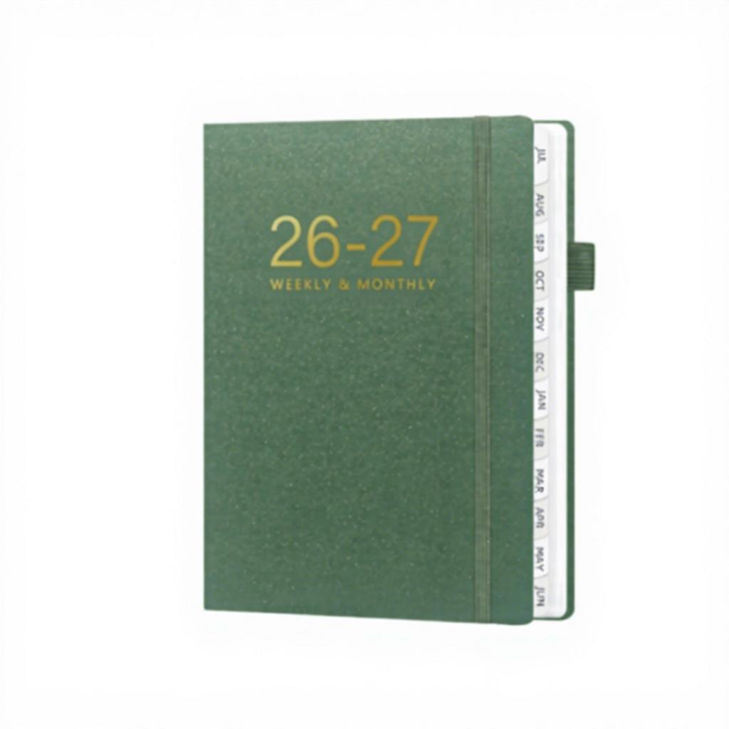 Cross-border Weekly Planner 2027 A5 Notebook Strap Schedule Book Self-discipline Check-in Customizable Notebook Gift 144 Pages&A5&14*21