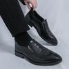 Men Loafers Dress Business Office Formal Shoes Black Brown Retro Leather Shoes Plus Size