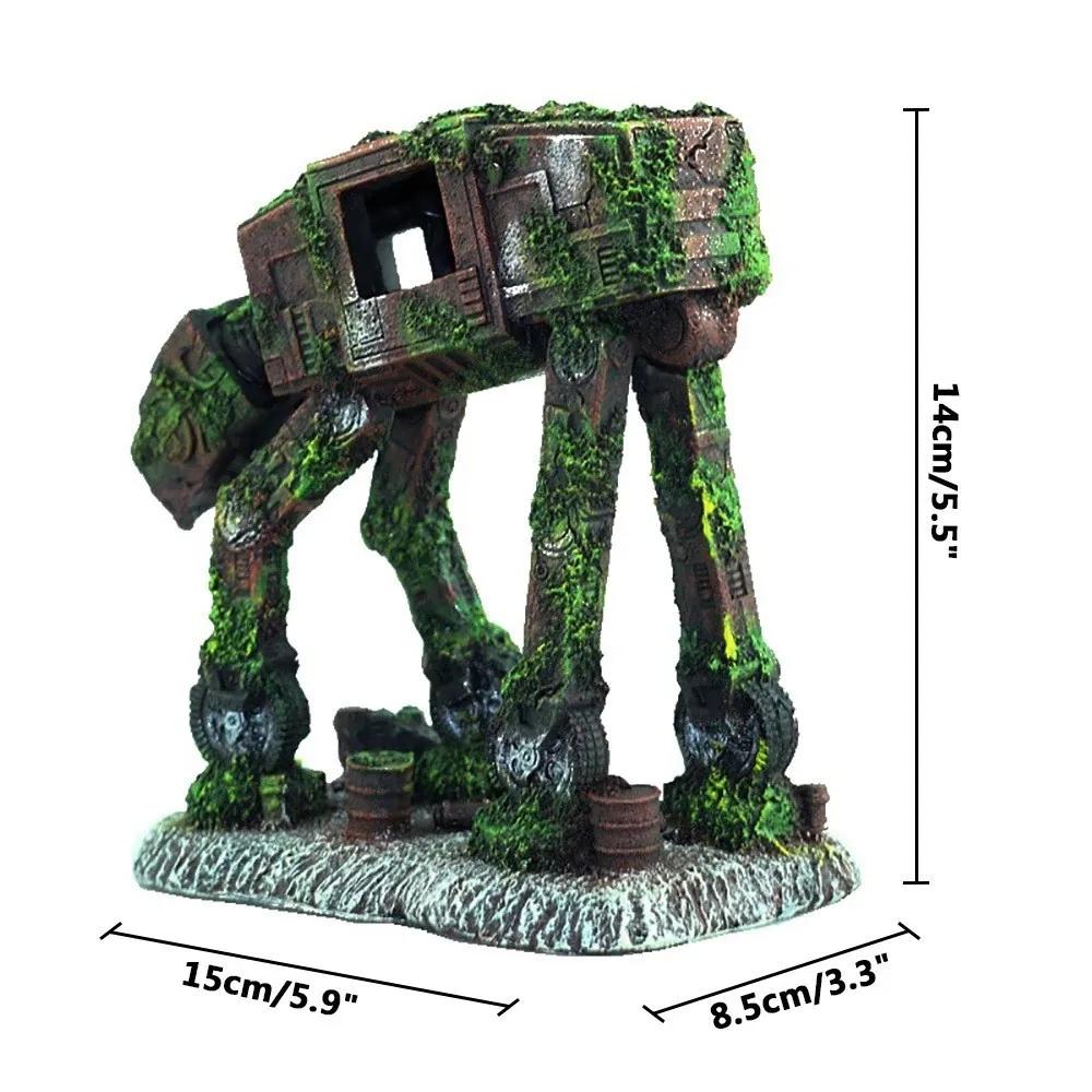 Автобот Робот Собака Форма Аквариум Пейзаж Украшения Симуляция Аквариумные Украшения Смоляные Поделки Экологичный Питомец none