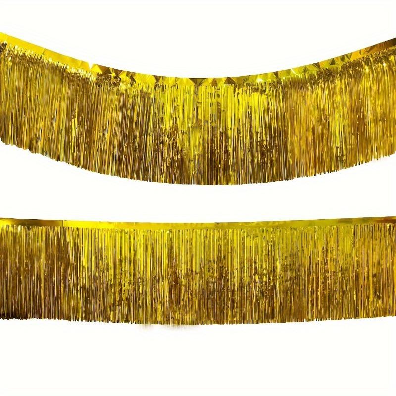 

1 шт., 30 см * 300 см/11,8 дюйма * 118 дюймов, фон со лентой, фон для штор из фольги, порошок горячей розы, розовая принцесса, украшение для вечеринки с лентой 1pc золотистый