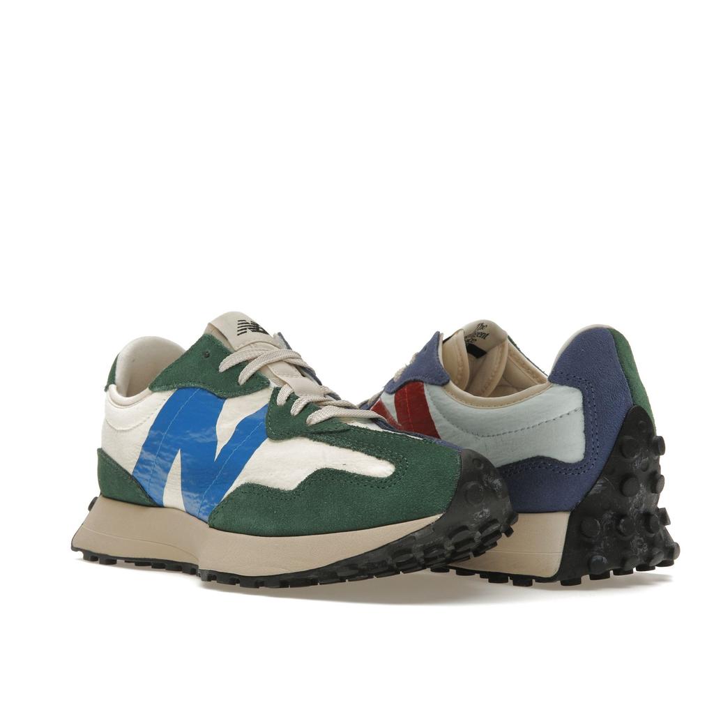 New Balance 327 Vintage Worn Pack - Forest Green Serene Blue Unisex Sneakers Multi-Color MS327VB