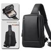 Men's Waterproof Oxford Crossbody Chest Bag - Casual Sling Bag with Large Capacity