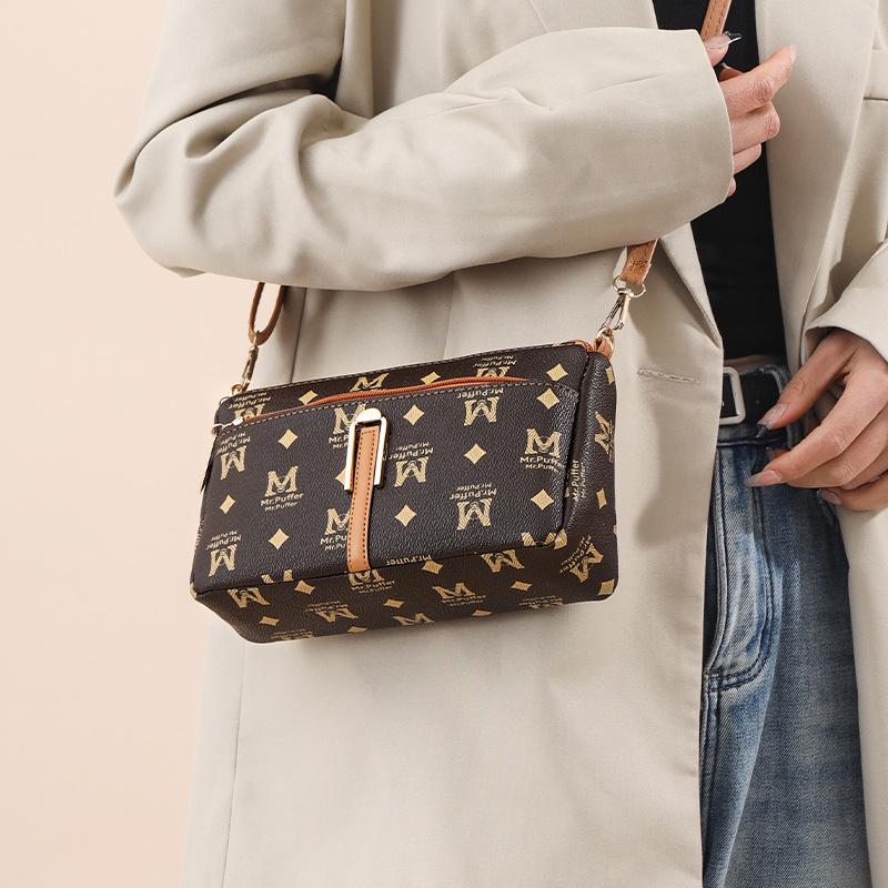 Populær crossbody-veske med stor kapasitet, koreansk allsidig liten firkantet veske for kvinner