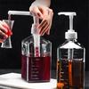 1600 ml Gennemsigtig Kaffesirup Bi Dryp Dobbelt Skala Opbevarings Dispenser Pumpe Flaske Klem Mælkeflaske Honningkrukke Beholder