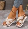 Fashion Summer Women Slippers Open Toe Casual Wedge Sandals Platform Slippers 2025 New Fashion Work Shoes Large Size Flat Slides Women