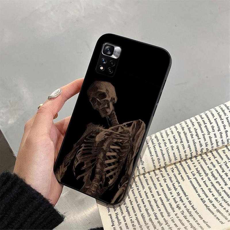 Skeleton Art Phone Case For Xiaomi Redmi Note 13 12 Pro 11S 11 10 Pro 10S 12S Redmi 13 14C 10 13C