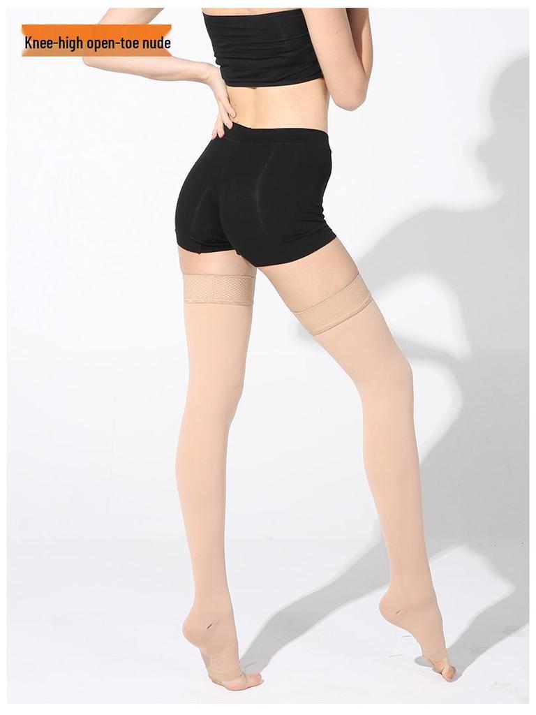Non-Slip Over-the-Knee Compression Sports Stockings with Silicone Grip