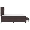 Box Spring Bed with Headboard Dark Brown 180 X 200 Cm Fabric
