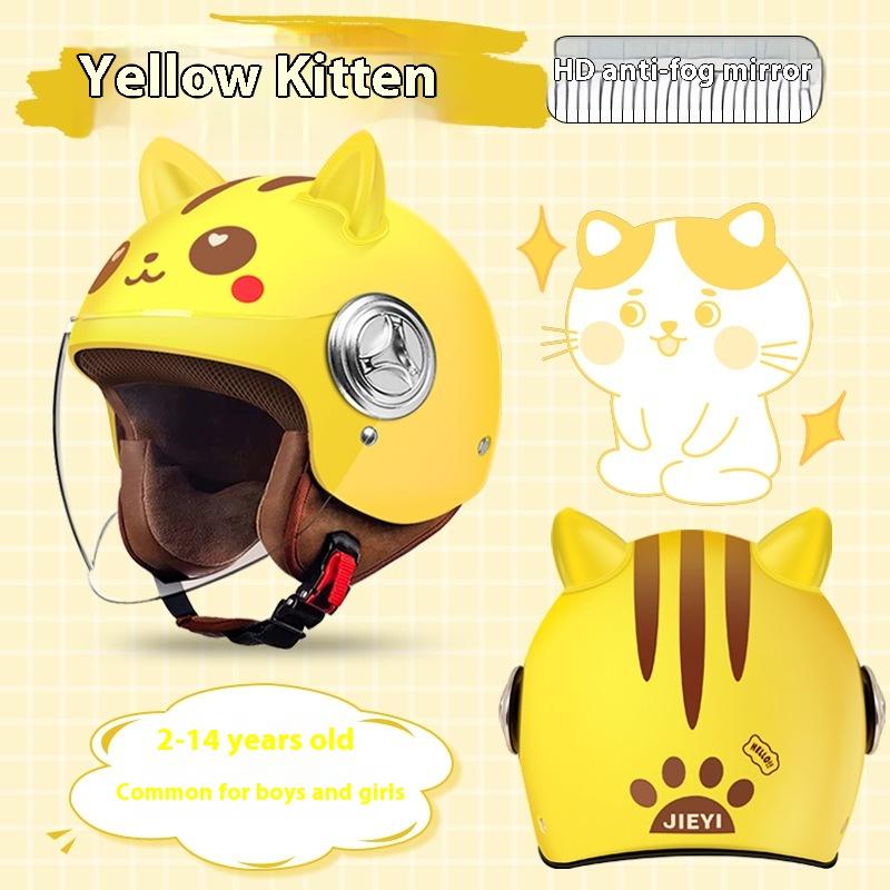 Child Kid Electric Vehicle Safety Helmet Children Four Seasons Universal Half Helmet Cute Cartoon Motorcycle Safety Helmets
