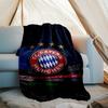 FC Bayern München logo printed throw blanket—soft,warm;versatile blanket for all seasons—perfect as &air-conditioning throw,nap blanket