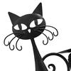 Candle Holder Cartoon Art Cute Style Handmade Decorative Iron Black Cat Shape Candlelight Stand Desktop Ornament Home