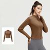 New Spring Autumn Zipper Slim Long Sleeve Top Women Stand Collar Sports Tight Yoga Wear Jacket Female