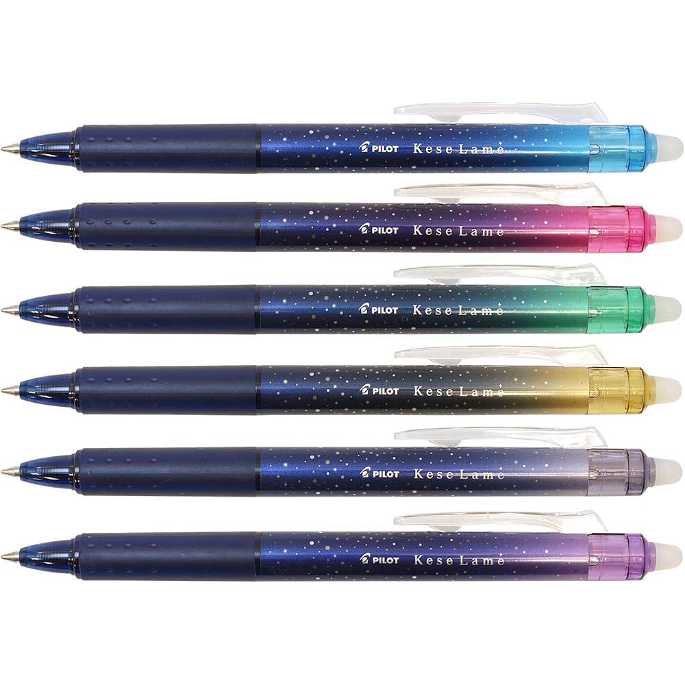 Pilot KeseLame Glitter Ballpoint Pen 6 Color Set LKKB-138F-6C