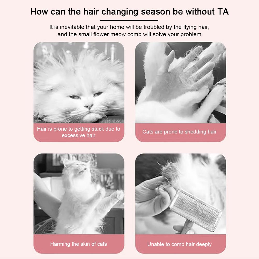 Cat Hair Brush With Water Spray Multifunctional 3 In 1 Pet Hair Cleaning Brush For Long Short Hair
