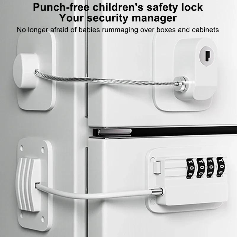 New Digital Password Limit Positioning Combination Lock Baby Safety Children Protection Sliding Closet Window Safety Fridge Lock