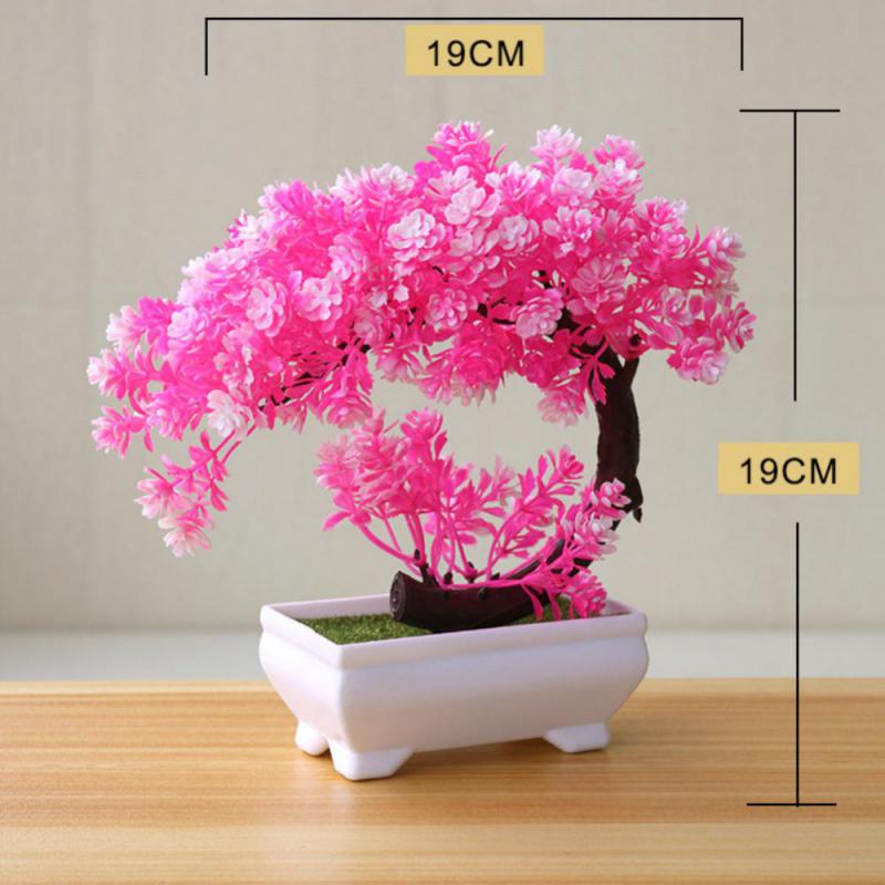 Plastic Artificial Christmas Plant Bonsai Small Tree Pot Fake Plant Flower Potted Ornaments for Table Garden Hotel Decoration