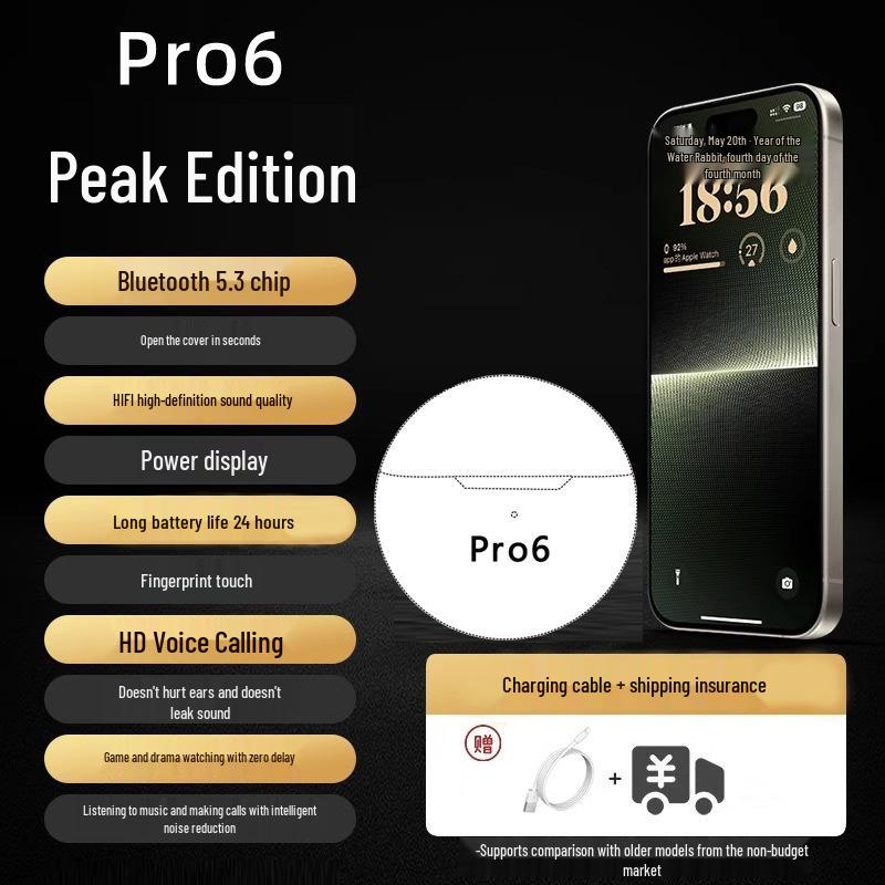 "Pro4 Fifth Gen True Wireless Bluetooth Headset: 24-Year Edition with Noise Reduction, Comfortable Fit, Long Battery Life, and High Power"