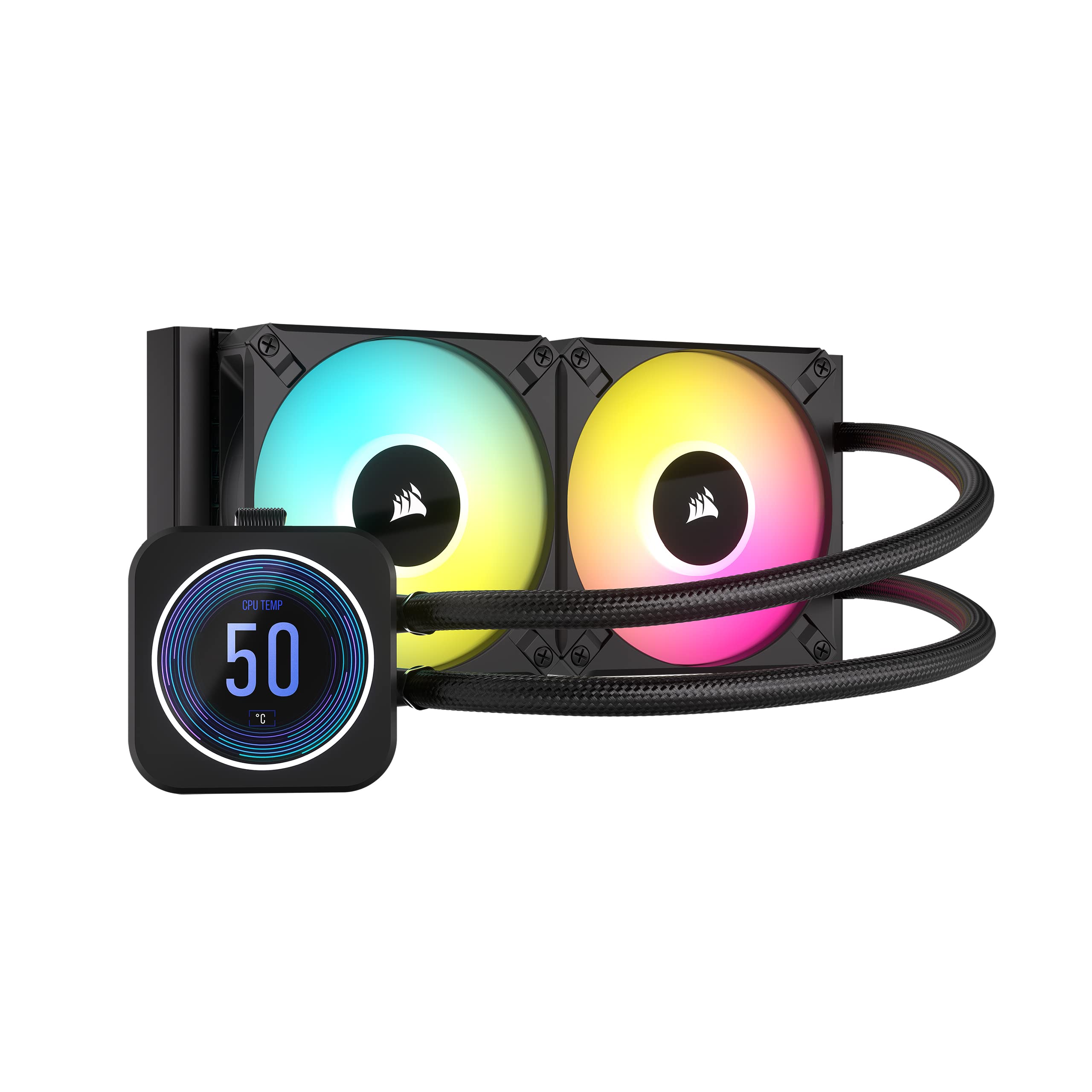 

CORSAIR H100i ELITE LCD XT Water Cooled CPU Cooler FN1853 Black CW-9060074-WW чорний