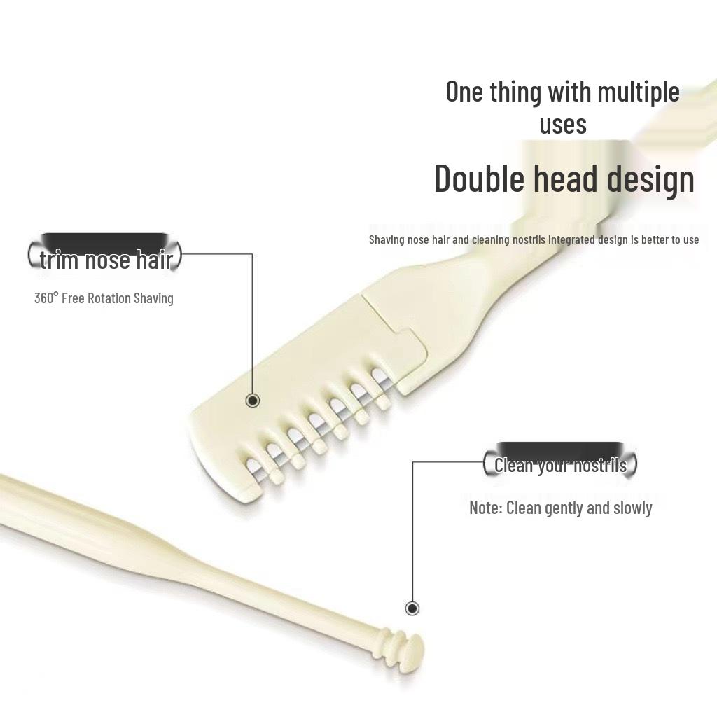 Men's Double-Sided Manual Nose Hair Trimmer - Safe, Easy-to-Clean Nose Hair Razor