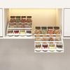 Down Spice Rack 3-Tier Pull Organizer Inside Out Spice Cabinets Space Saving Storage Shelf