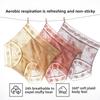 Ladies Summer Lace Camellia 10A Antibacterial Mulberry Silk Extended Crotch Ice Silk High Waist Belly Triangle Briefs
