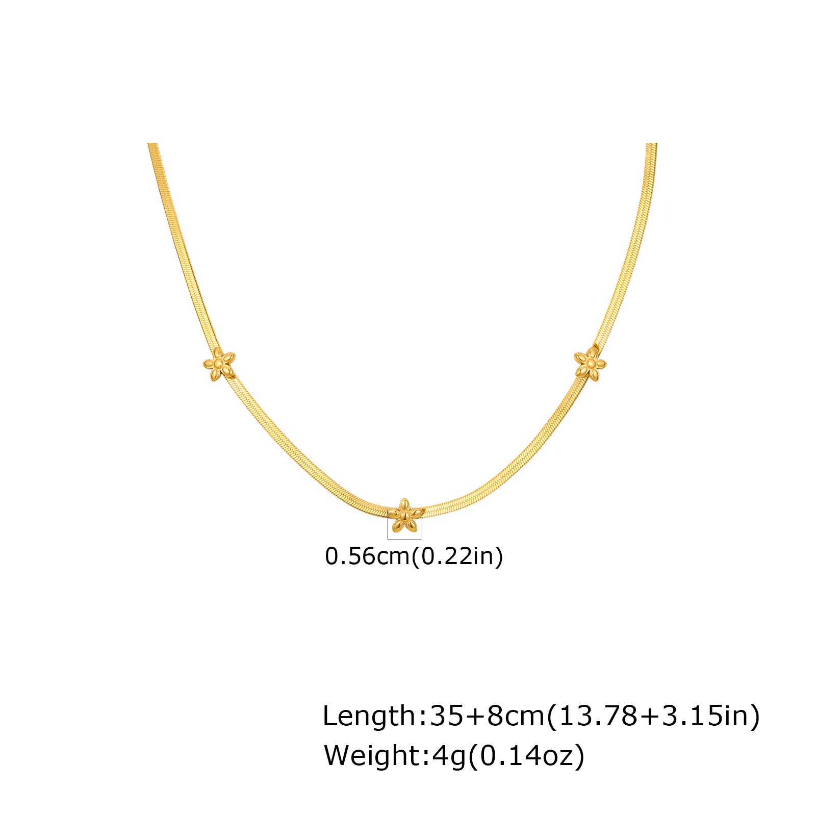 

Simple Stainless Steel Blade Chokers Necklaces for Women, Gold Plated Bowknot Heart Flower Charm Collar Choker, Fashion Jewelry